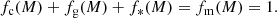 $$ \begin{aligned} f_{\rm c}(M)+f_{\rm g}(M)+f_{*}(M) = f_{\rm m}(M) = 1. \end{aligned} $$