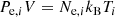 $$ \begin{aligned} P_{\mathrm{e},i}V=N_{\mathrm{e},i}k_{\rm B}T_i \end{aligned} $$