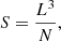 $$ \begin{aligned} S=\frac{L^3}{N}, \end{aligned} $$