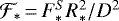 $\mathcal{F}_{\ast}\,{=}\,F_{\ast}^S R_{\ast}^2/D^2$