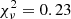$ \chi^2_\nu=0.23 $