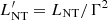 $ L^\prime_{\rm NT} = L_{\rm NT}/\Gamma^2 $