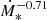 $ \dot{M}_*^{-0.71} $