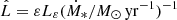 $ \hat{L} = \varepsilon L_\varepsilon (\dot{M}_* / {M}_\odot\,\mathrm{yr}^{-1})^{-1} $