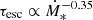 $ \tau_{\mathrm{esc}} \propto \dot{M}_*^{-0.35} $