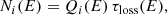 $$ \begin{aligned} N_i(E) = Q_i(E)\, \tau _{\rm loss}(E), \end{aligned} $$