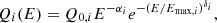 $$ \begin{aligned} Q_i(E)=Q_{0,i} E^{-\alpha _i} {e}^{-(E/E_{\mathrm{max}, i})^{\delta _i}}, \end{aligned} $$