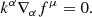 $$ \begin{aligned} k^{\alpha } \nabla _{\alpha } f^{\mu } = 0. \end{aligned} $$