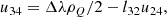 $$ \begin{aligned} u_{34}&= \Delta \lambda \rho _Q / 2 - l_{32} u_{24}, \end{aligned} $$