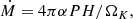 $$ \begin{aligned} \dot{M} = 4 \pi \alpha P H/\Omega _K, \end{aligned} $$