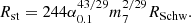 $$ \begin{aligned} R_{\rm st} = 244 \alpha _{0.1}^{43/29} m_7^{2/29} R_{\rm Schw}. \end{aligned} $$