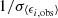 $ 1/\sigma_{\langle \epsilon_{i,\rm obs}\rangle} $