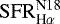 $\rm{SFR}_{\textrm{H}{\alpha}}^{\rm{N18}}$