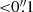 $ { < }0{{\overset{\prime\prime}{.}}}1 $