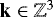 $\mathbf{k}\in {\mathbb{Z}}^3$