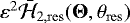 $\varepsilon^2\bar{\mathcal{H}}_{2,\mathrm{res}}(\boldsymbol{\Theta},{\theta_{\mathrm{res}}})$