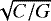 $\sqrt{{C}/{G}}$