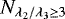 $N_{\lambda_{2}/\lambda_{3}\geq3}$