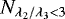 $N_{\lambda_{2}/\lambda_{3}<3}$
