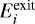 $E^{\textrm{exit}}_i$