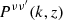 $ P^{\nu\nu^{\prime}}(k,z) $
