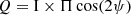 $$ \begin{aligned} Q&= \mathrm{I} \times \Pi \cos (2\psi ) \end{aligned} $$
