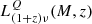 $ L^Q_{(1+z)\nu}(M,z) $