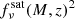 $ f_{\nu}^{\mathrm{sat}}(M,z)^2 $