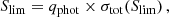 $$ \begin{aligned} S_{\rm lim} = q_{\rm phot} \times \sigma _{\rm tot}(S_{\rm lim}) \,, \end{aligned} $$