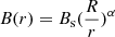 $ B(r) = B_{\mathrm{s}}(\frac{R}{r})^\alpha $