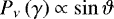 $P_{\nu}\left( \gamma \right) \propto \sin\vartheta$