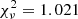 $ \chi^2_\nu = 1.021 $