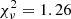 $ \chi^2_\nu = 1.26 $