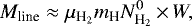\begin{equation*}M_{\textrm{line}}\approx \mu_{\textrm{H}_{2}} m_{\textrm{H}} N_{\textrm{H}_{2}}^{0}\,{\times}\,W, \end{equation*}