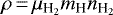 $ \rho \,{=}\,\mu_{\textrm{H}_2} m_{\textrm{H}}n_{\textrm{H}_2}$