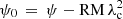 $ \psi_0\,=\,\psi - {\rm RM}\,\lambda_{\rm c}^2 $