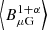 $ \left\langle B_{\mu\mathrm{G}}^{1+\alpha}\right\rangle $