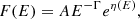$$ \begin{aligned} F(E) = AE^{-\Gamma }e^{\eta (E)}, \end{aligned} $$
