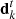 $ {{\mathbf d}_k^t} $