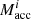$ M^i_{\rm acc} $