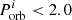 $ P ^{i}_{\mathrm{orb}} < 2.0 $