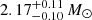 $ 2.17^{+0.11}_{-0.10}\,M_\odot $