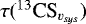 $\tau({^{13}\textrm{CS}_{{v}_{{sys}}}})$