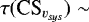 $\tau({\textrm{CS}_{{v}_{{sys}}}})\sim$