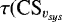 $\tau({\textrm{CS}_{{v}_{{sys}}}}$