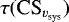 $\tau({\textrm{CS}_{{v}_{\textrm{sys}}}})$