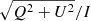 $ \sqrt{Q^2+U^2}/I $