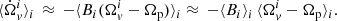 $$ \begin{aligned} \langle \dot{\Omega }^i_v\rangle _i \, \approx \, - \langle B_i (\Omega ^i_v - \Omega _{\rm p} ) \rangle _i \approx \, - \langle B_i \rangle _i \, \langle \Omega ^i_v - \Omega _{\rm p} \rangle _i . \end{aligned} $$