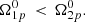 $$ \begin{aligned} \Omega _{1p}^0 \, < \, \Omega _{2p}^0 . \end{aligned} $$
