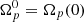 $ \Omega_p^0 = \Omega_p(0) $
